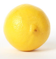  yellow fresh lemon, whole isolated on a white background