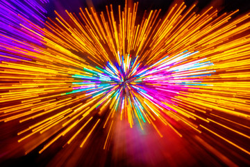 Bundle of Christmas lights motion blur abstract