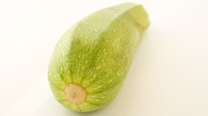 Cabbage, zucchini, green, isolated on white background