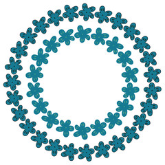 vector flowers circle frame. It can be used for invitation, card, postcard, cover.