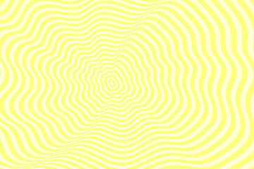 Vector abstract illustration of swirl pattern with smooth lines. Trendy background in op art style, optical illusion.