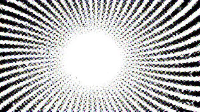Rotating rays. Halftone effect. Live wallpaper background. Can use in vertical position