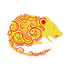 cute rodent rat isolated icon