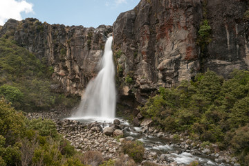 Taranaki Falls in the Tongariro National Park, Manawatu/Wanganui District, New Zealand.