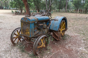 Fototapeta na wymiar Antique Tractor at Karen Blixen's 