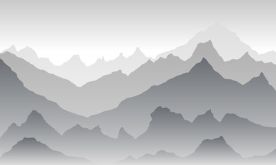 blue Pattern texture eps 10 illustration background View of gray mountains - vector