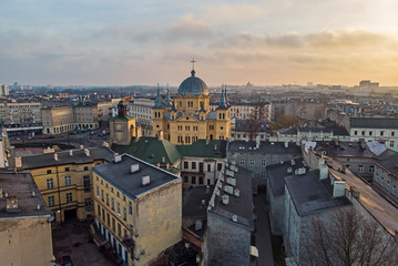 Łódź- widok na Plac Wolności.