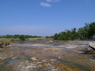 Heiße Quelle Afrika Uganda Natur