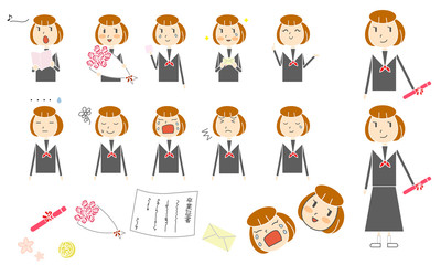 卒業式女の子パターン