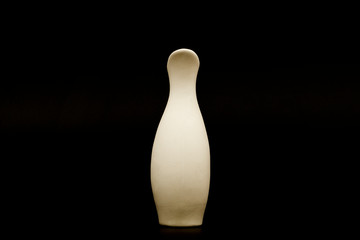 Pottery, vase, jug of white clay isolated on a black background. Pottery mockup made of white clay on a black background. Layout for design a white clay pottery vase.