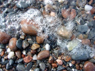 Wave on Colorful Stones