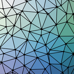 Abstract Low Polygon gradient Generative Art background illustration