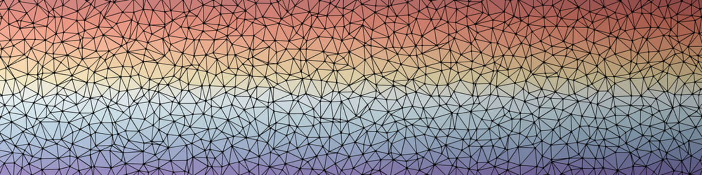 Abstract Low Polygon gradient Generative Art background illustration