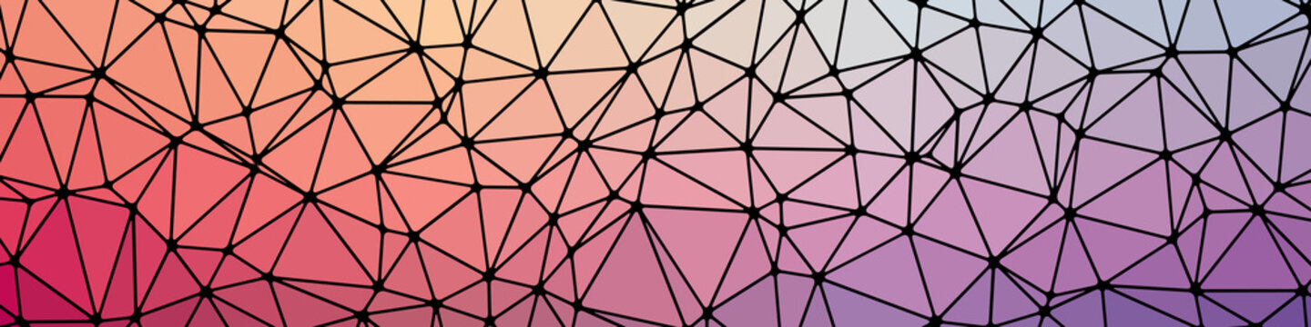 Abstract Low Polygon gradient Generative Art background illustration