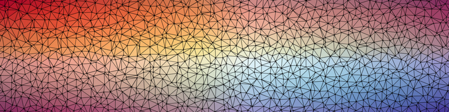 Abstract Low Polygon gradient Generative Art background illustration