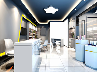 3d render of pharmacy shop