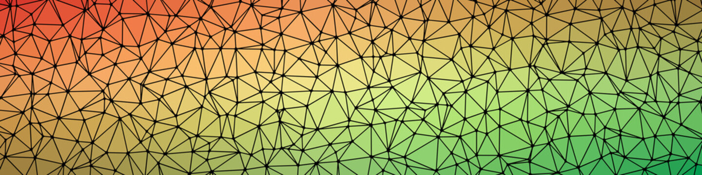 Abstract Low Polygon gradient Generative Art background illustration