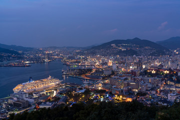 [長崎県]長崎市街の夜景（鍋冠山公園）