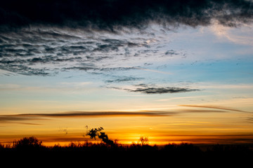 Fototapeta premium Sunset in Moscow, Russia