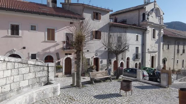 Scenic sight in Opi, beautiful village in the Abruzzo region of Italy.
