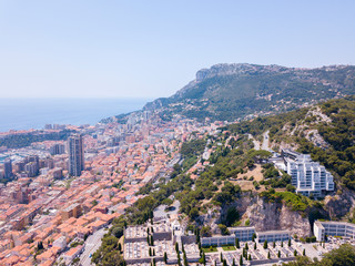 Obraz premium Monaco cap d ail Drone shot cityview