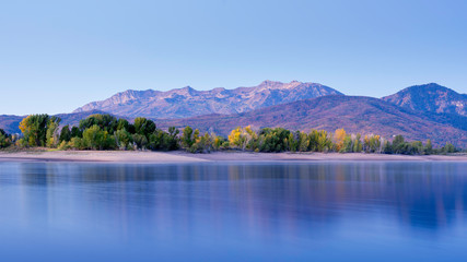 Tree Reflections at Pineview Reservoir, Utah