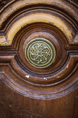 Naklejka premium old doors close up view