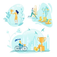 Struggle for Success and Money, Three Pictures Set