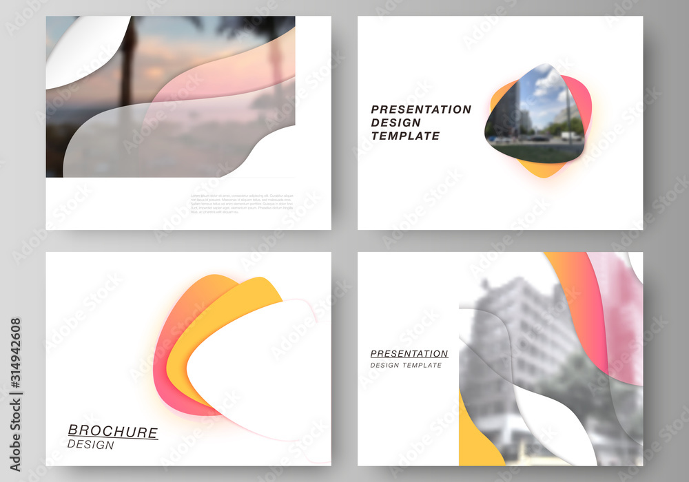 Poster minimalistic abstract vector illustration of the editable layout of the presentation slides design b