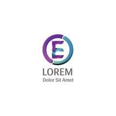 Fototapeta premium E Letter Logo vector template eps for your company and industry purpose ready to use