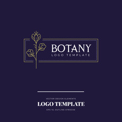 Abstract Flowers Vector Signs or Logo Templates Set. Retro Floral Illustration with Classy Typography. Feminine Logo. Modern Logo Template for florist, photographer, fashion blogger, design studio.