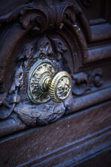 old doors close up view within the historical streets of Rome