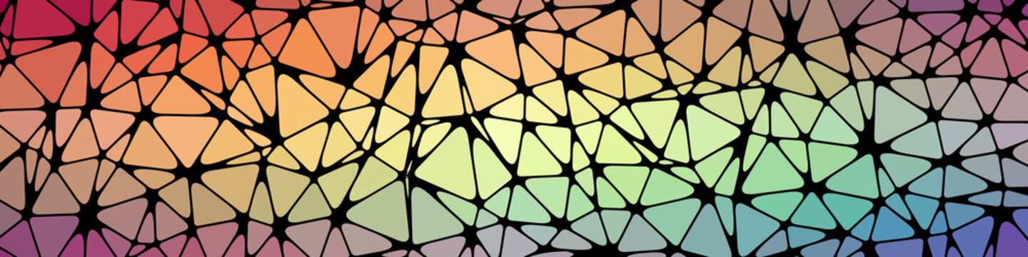 Abstract Low Polygon gradient Generative Art background illustration