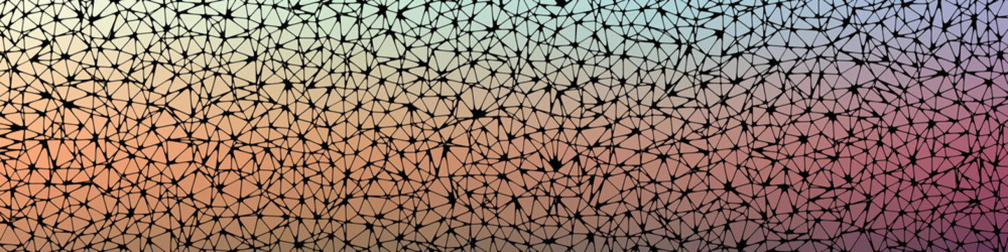 Abstract Low Polygon gradient Generative Art background illustration