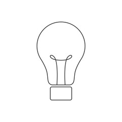 Lamp line icon on white background. Vector illustration.