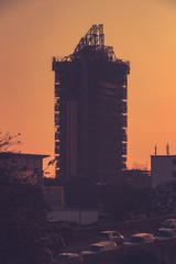 Sunset skyline of Lusaka, The Society House Tower