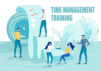 Flat Poster Advertising Time Management Training