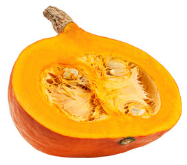 Pumpkin isolated on white background, clipping path, full depth of field