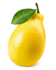 lemon, isolated on white background, clipping path, full depth of field