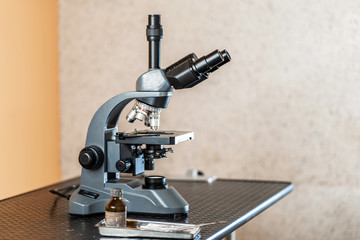 modern portable microscope in the laboratory a