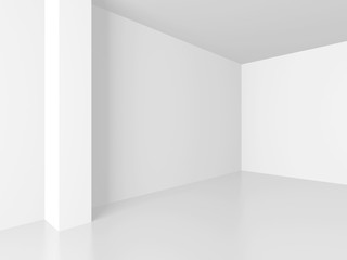 Fototapeta premium Futuristic White Architecture Design Background