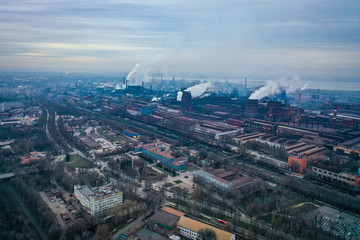 aerial view of the city