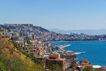 Naklejka na ściany i meble Panoramic view of Naples, Italy