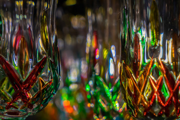 The glassblowers also use their hands and basic tools to shape the molten glass in traditional way