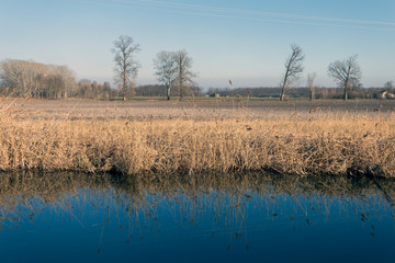 Main Channel of the Danube valley near Szabadszallas in Hungary