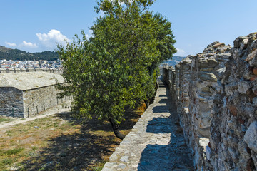 Fototapeta na wymiar Fortress in city of Kavala, Greece
