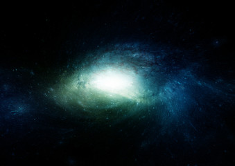 Fototapeta premium Gwiazdy, mgławica pyłu i gazu w dalekiej galaktyce