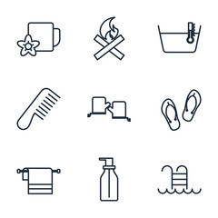 Set Spa icon template color editable. Spa & Beauty pack symbol vector sign isolated on white background illustration for graphic and web design.