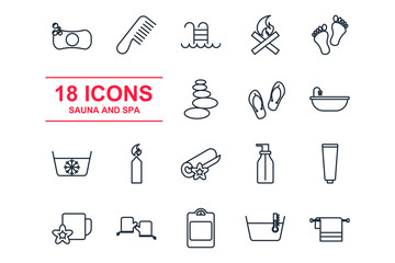 Set Spa icon template color editable. Spa & Beauty pack symbol vector sign isolated on white background illustration for graphic and web design.