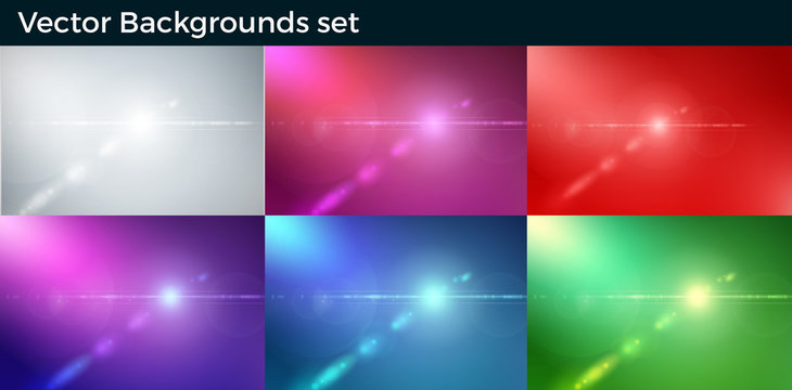 Vector Background abstract light lens flair effect.